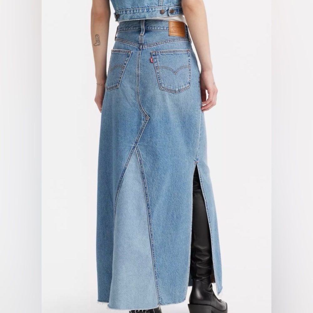 Levi's Blue Denim Maxi Skirt - Picture 2 of 12